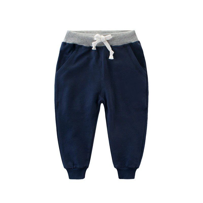 Спортивні штани дитячі утеплені сині (8018-t5)_first