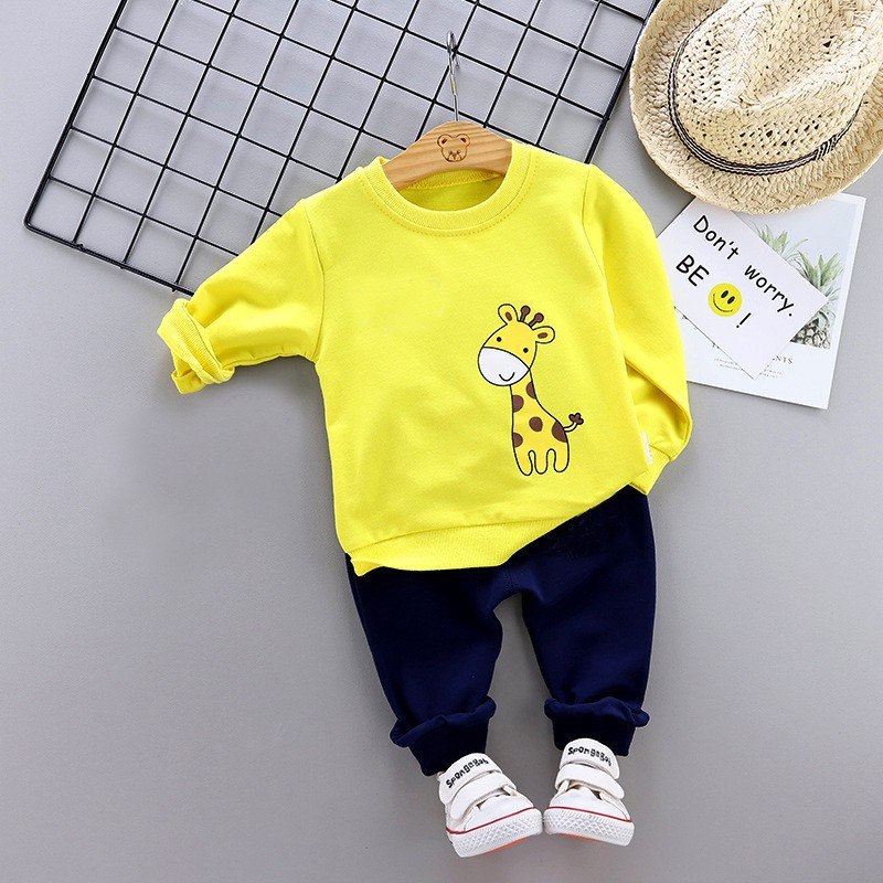 Дитячий костюм жирафка утеплений жовто-синій для хлопчиків (6017-t5)_first