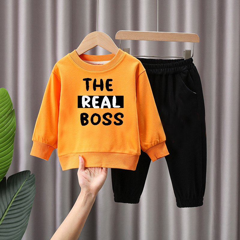 Дитячий костюм the real boss помаранчевий для хлопчиків (6007)_first