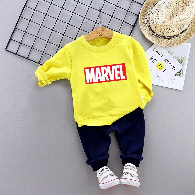 Дитячий костюм Marvel утеплений жовто-синій для хлопчиків (6033-t5)_first