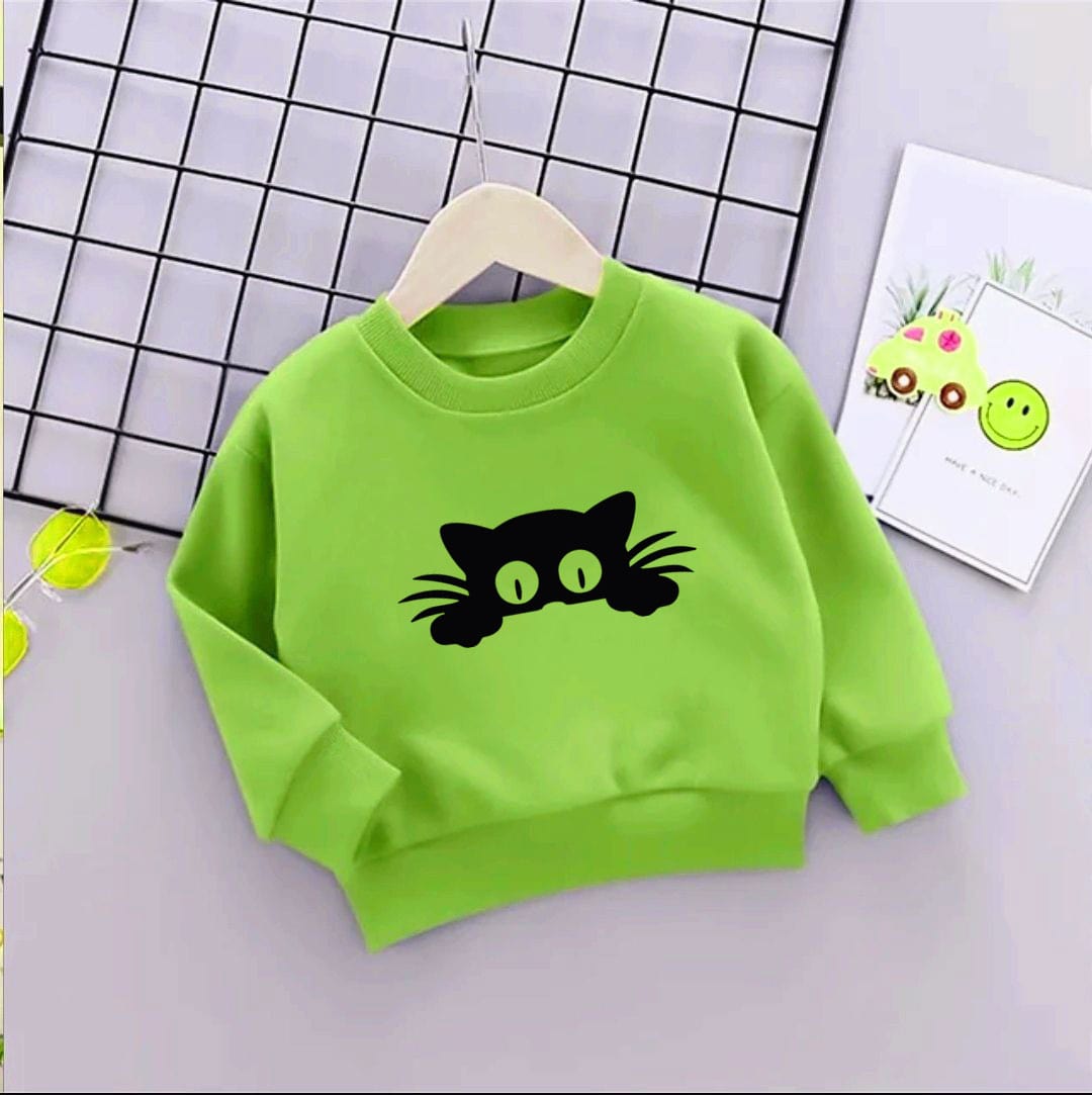 Світшот дитячий Кіт утеплений зелений (4086-t5)_first