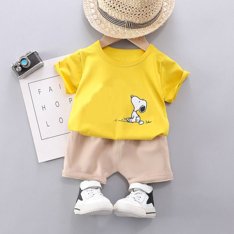Комплект (футболка + шорти) Снупі жовто-бежевий_first