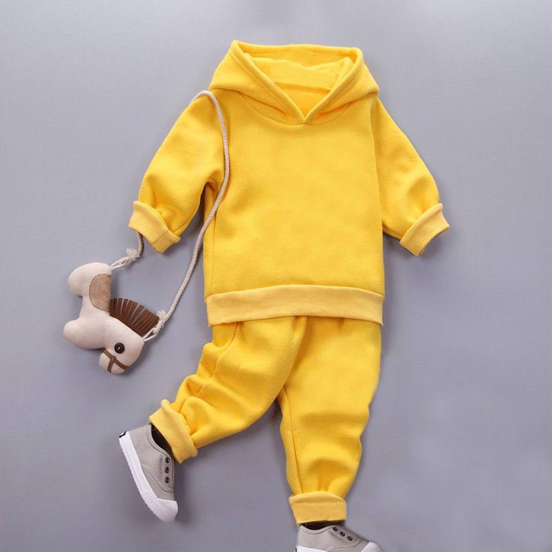 Дитячий костюм для дівчинки худі+штани жовтий_first