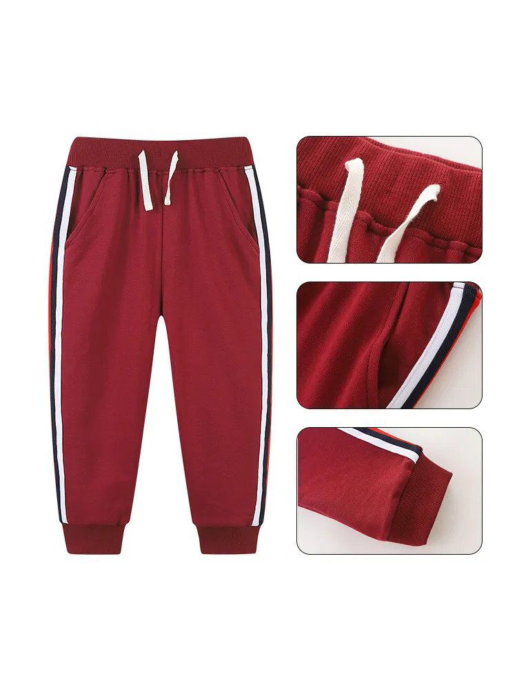 Спортивні штани для хлопчика бардові (8013)_first