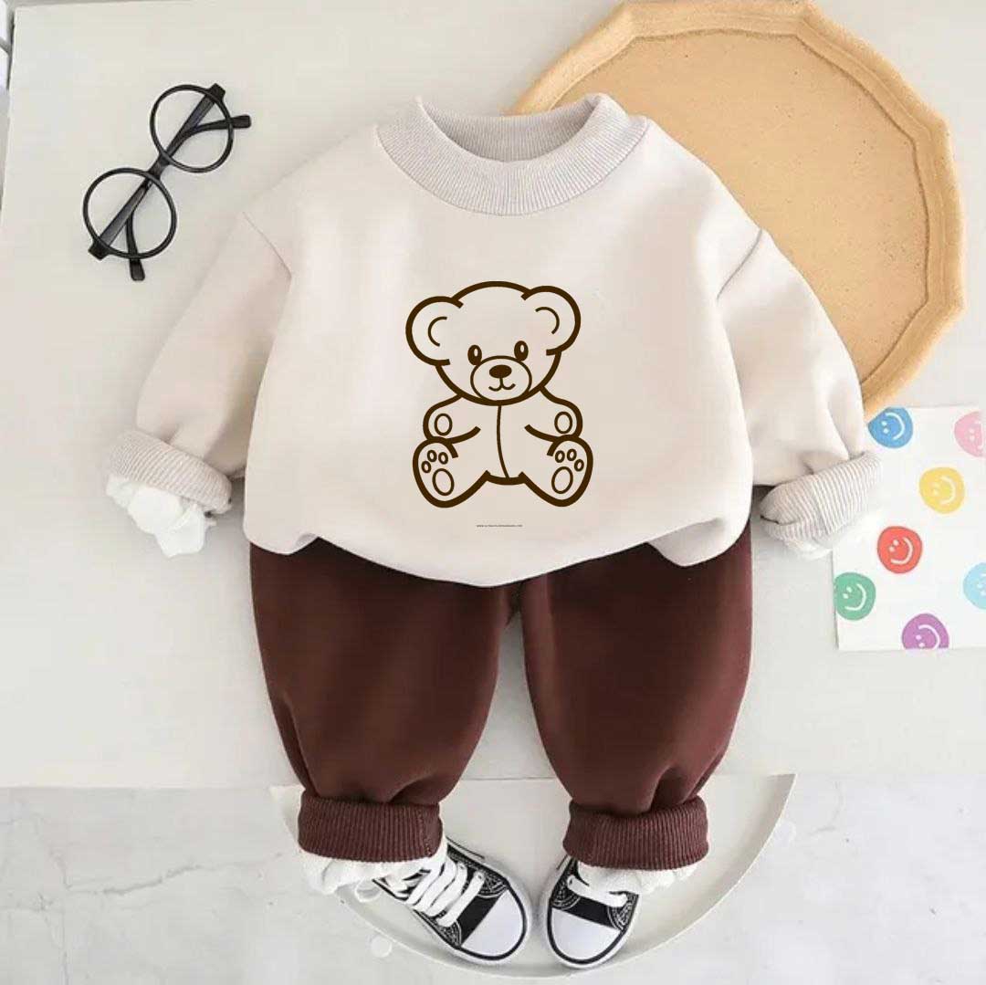 Дитячий костюм Cute Bear тринитка молочно-коричневий_first