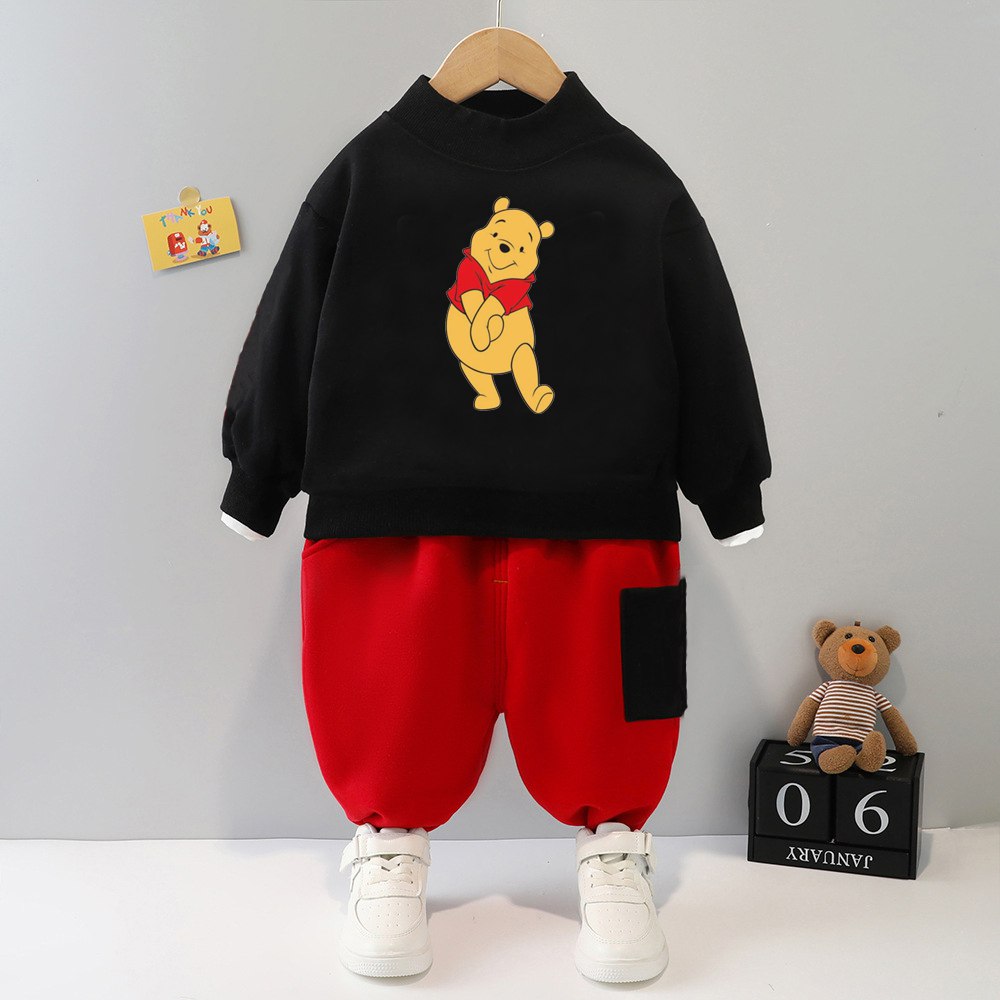 Дитячий костюм з карманом Вінні чорно-красний для хлопчиків (6068)_first
