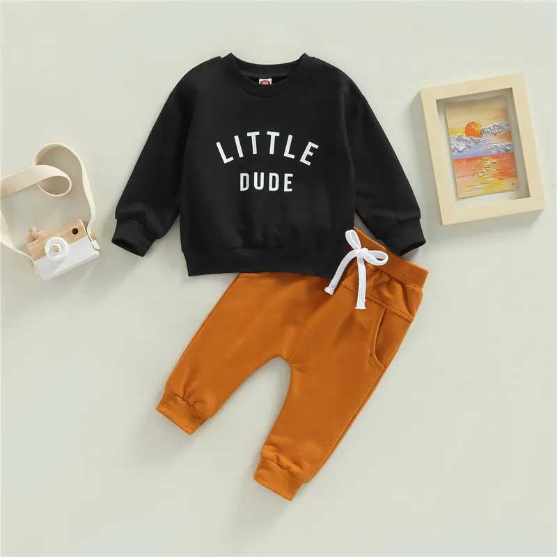 Дитячий костюм Little Dude чорно-коричневий (2201-t2)_first