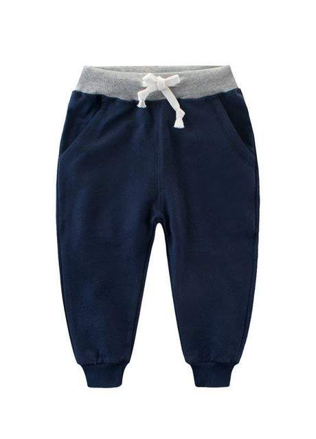 Спортивні штани дитячі утеплені сині (8018-t5)