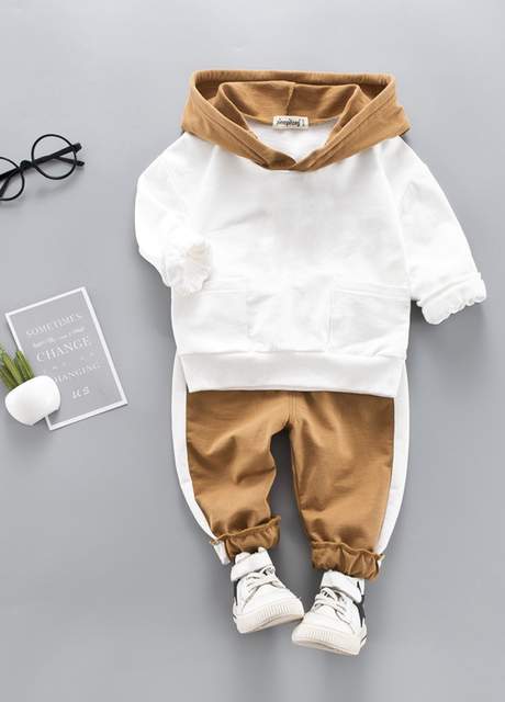 Дитячий костюм молочно-коричневий (3146)