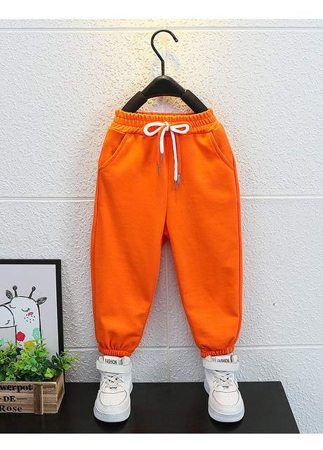 Детские спортивные штаны для девочки утепленные оранжевые