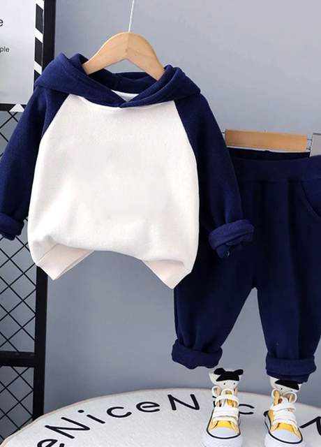 Дитячий костюм для хлопчика (кофта+штани) тризуб васильок (6188)