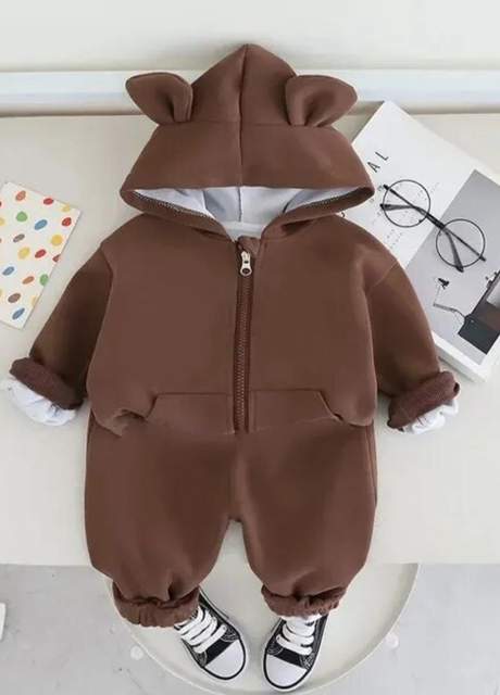 Дитячий костюм молочно-коричневий (2229)