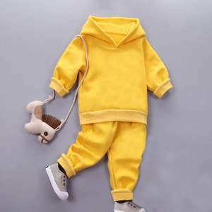 Дитячий костюм худі+штани жовтий