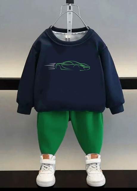 Дитячий костюм Simple зелено-чорний (6105)