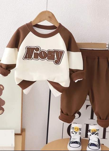 Дитячий костюм різнокольоровий молочно-коричневий (2396)