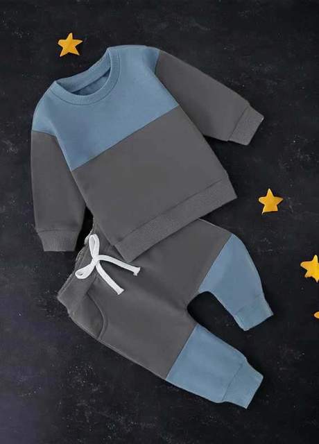 Дитячий костюм бежево-чорний (2263)