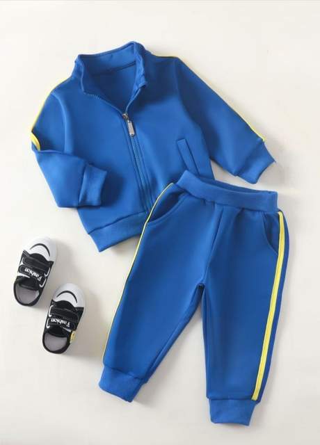 Дитячий костюм блакитно-сірий (3015)
