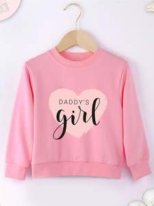 Свитшот для девочек Daddy's girl розовый