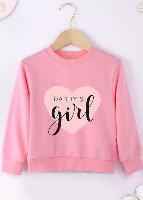 Свитшот детский Daddy's girl утепленный розовый (7055-t5)