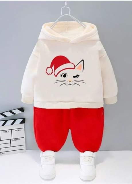 Дитячий костюм молочно-червоний  (2401)